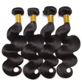 ALIBELE HAIR Malaysian Body Wave 3 4 Bundles With Closure Natural Hair Weave Extensions Remy Human Hair Bundles With Closure