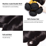 ALIBELE HAIR Malaysian Body Wave 3 4 Bundles With Closure Natural Hair Weave Extensions Remy Human Hair Bundles With Closure