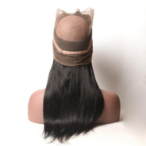 360 Lace Frontal Closure With Baby Hair 100% Human Hair Free Part Non-remy Hair