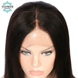 13x6 Yaki Straight Short Bob Lace Front Wigs Human Hair With Baby Hair PrePlucked Brazilian Remy Hair Bleached Knot