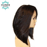 13x6 Yaki Straight Short Bob Lace Front Wigs Human Hair With Baby Hair PrePlucked Brazilian Remy Hair Bleached Knot