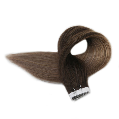 Tape in Hair Extensions Balayage Color Seamless  2 8 18