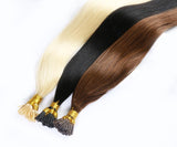 Hair Straight Machine Made Remy Hair Extensions 0.8g/pcs 50pcs/ Set Straight Keratin I Tip Human Hair