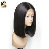 4*4 Silk Base Wigs For Black Women Human Hair Lace Wig Brazilian Remy Hair Ombre Color Short Bob Closure Wig With Baby Hair