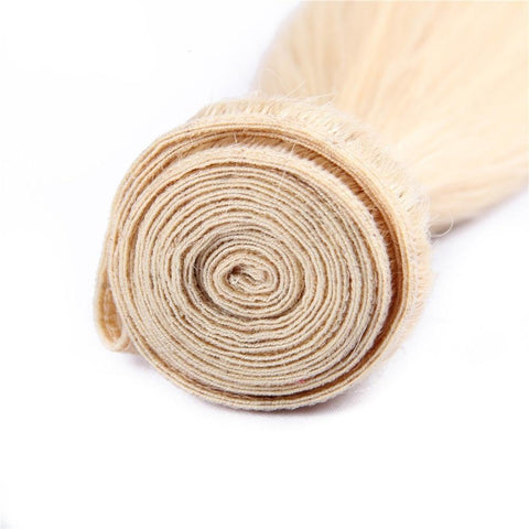 Brazilian Blonde #613 Straight Hair 100% Human Hair Weaving 10''-24''Inches One Platinum Bundles Remy Hair Extensions