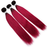 Ombre Red Hair Bundles Peruvian T1B/Burgundy