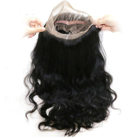 Hair Body Wave Brazilian Hair 360 Lace Frontal Front