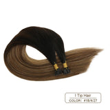 I Tip Human Hair Extensions Machine Remy Keratin Fusion Hair 14-24'' Highlight Color Hair Pre Bonded Extension 0.8g/strand
