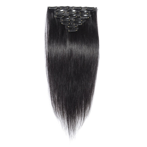 Straight  Clip in Hair Extensions | 1B