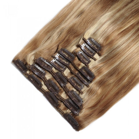 Straight Clip in Hair Extensions | #27/613