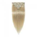 Straight Clip in Hair Extensions |   #60 Bleach Blonde